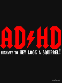 تی شرت ای‌سی دی‌سی | ADHD Highway to Hey look a squirrel