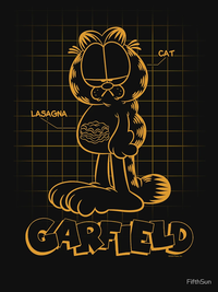  تیشرت گارفیلد | Garfield Cat Schematic Lasagna