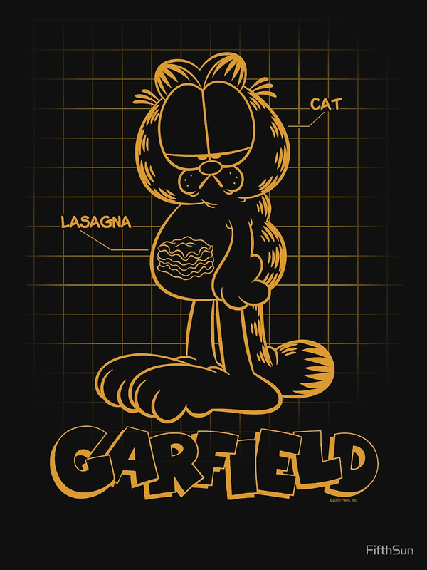  تیشرت گارفیلد | Garfield Cat Schematic Lasagna
