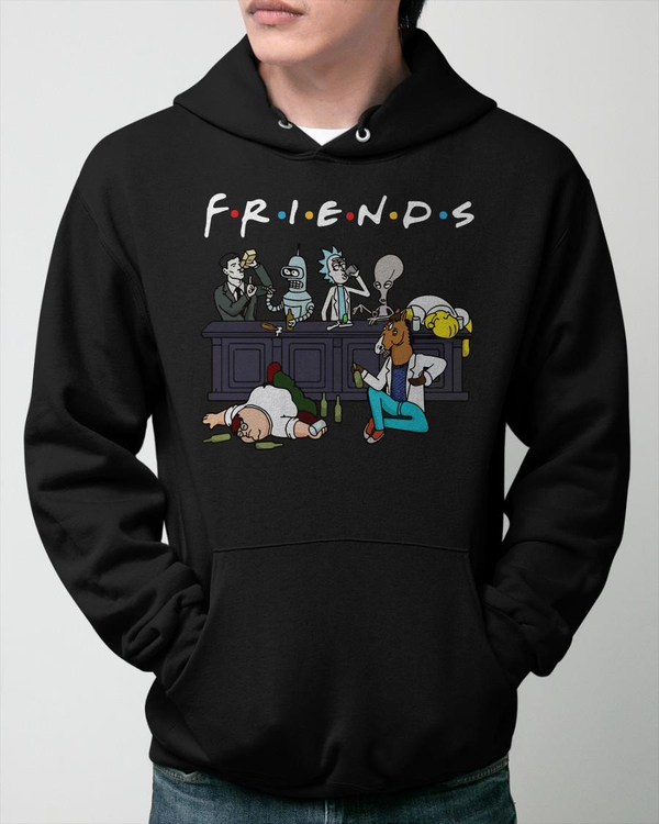 هودی ترکیبی انیمیشنها طرح دوستان | Friends design animations mixed hoodie