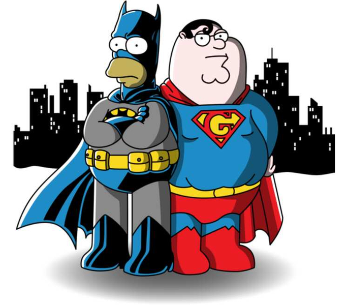 تی شرت طرح بارت سیمپسون | Homer and Family Guy design t-shirt