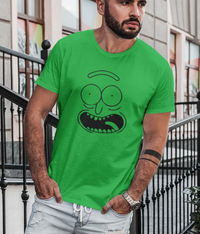 تی شرت طرح ریک و مورتی | Pickle Rick Face Men s T-Shirt