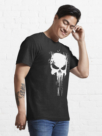 تی شرت طرح اسکلت هنری پانیشر | Skull Basher Essential T-Shirt