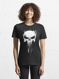 تی شرت طرح اسکلت هنری پانیشر | Skull Basher Essential T-Shirt