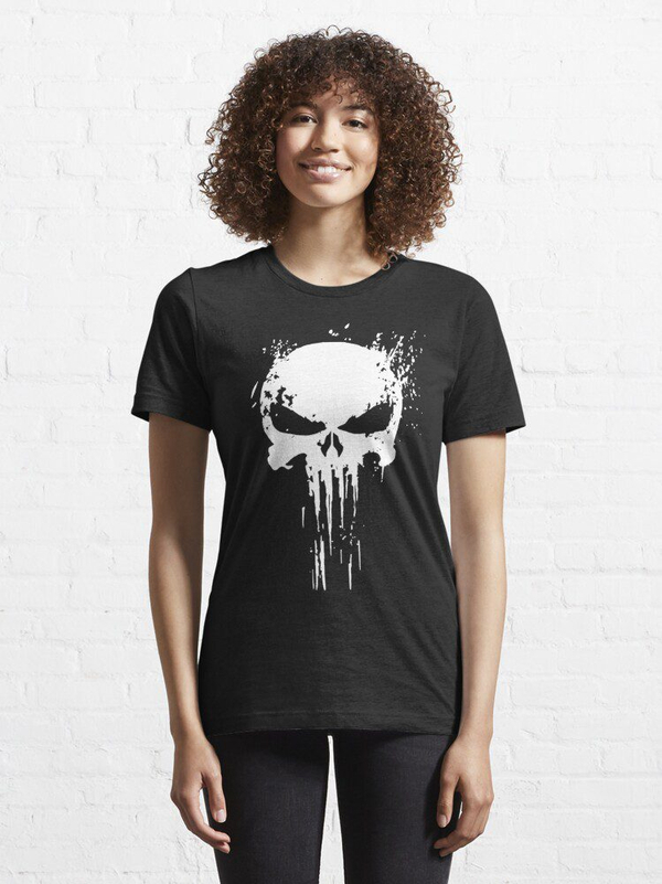 تی شرت طرح اسکلت هنری پانیشر | Skull Basher Essential T-Shirt