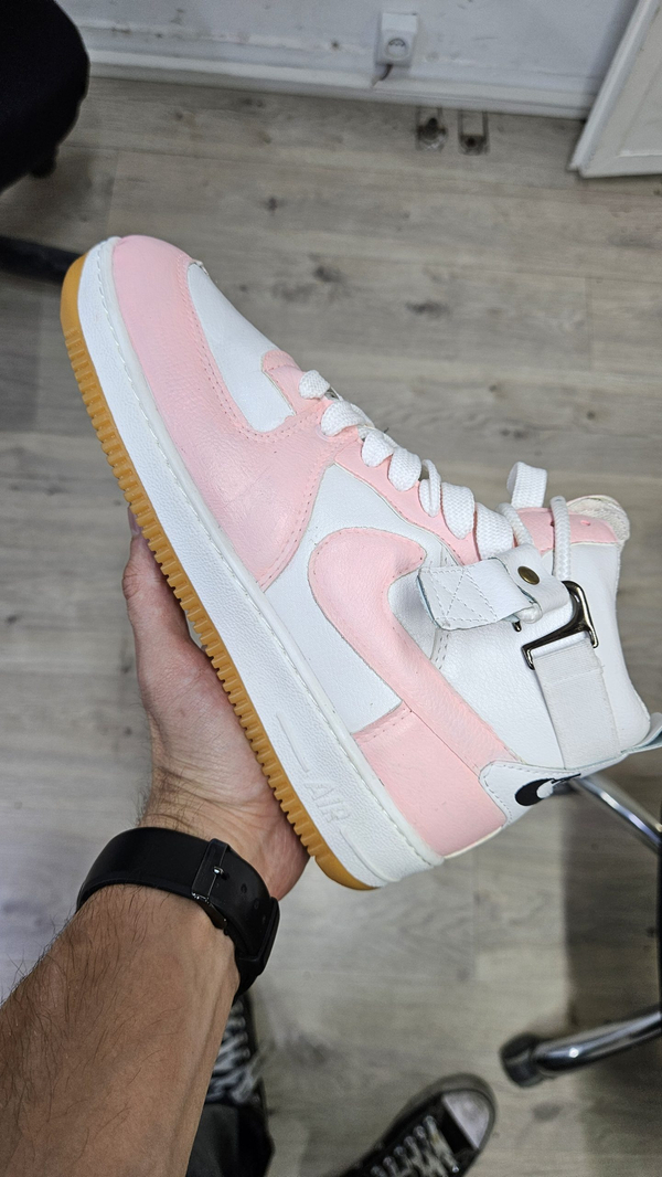 کفش ایرفورس ساق بلند کاستوم | Bubble Gum Pink Custom تک سایز ۳۹