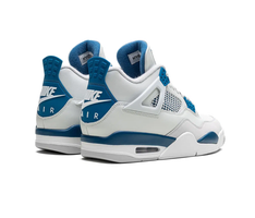 کتونی جردن ۴ سفید و آبی رترو اصل | ساقدار Nike air jordan 4