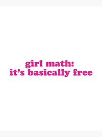 توت بگ طرح girl math  it s basically free