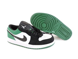 کفش جردن ۱ مشکی سبز طرح Low Shoes