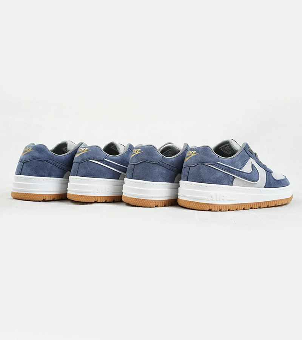 کفش کتانی ایر فورس مردانه و زنانه طوسی آبی NIKE AIR FORCE