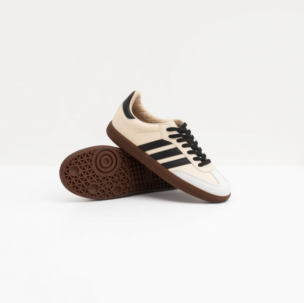 کفش کتانی سامبا کرم قهوه ای samba adidas