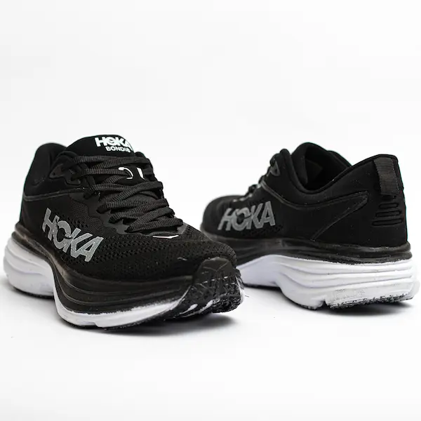 خرید کتونی هوکا سفید و مشکی مدل 8 hoka bondi 