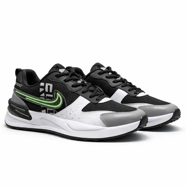 کتونی نایک مدل RUN مشکی سبز 1