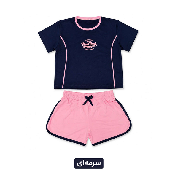 کراپ شورتک مدل New York فری سایز 2