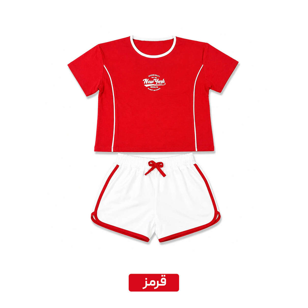 کراپ شورتک مدل New York فری سایز 4
