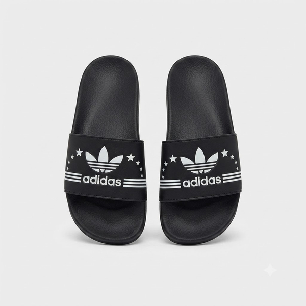 خرید صندل دمپایی طرح Adidas Stars مشکی 