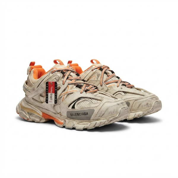 خرید کفش کتونی بالنسیاگا مدل Balenciaga Track سفید پرتقالی 