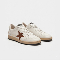 خرید کفش کتونی ونس مدل Golden Goose سفید شکلاتی 
