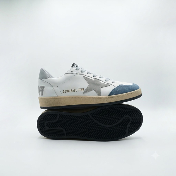 خرید کفش کتونی ونس مدل Golden Goose سفید طوسی آبی 