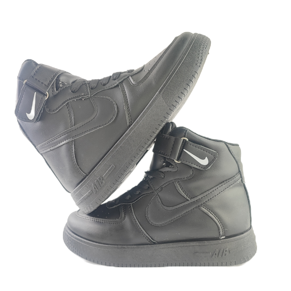 کفش اسپرت زنانه وپسرانه مدل نایکی ایرفورس ساقدار nike airforce مشکی کد 69