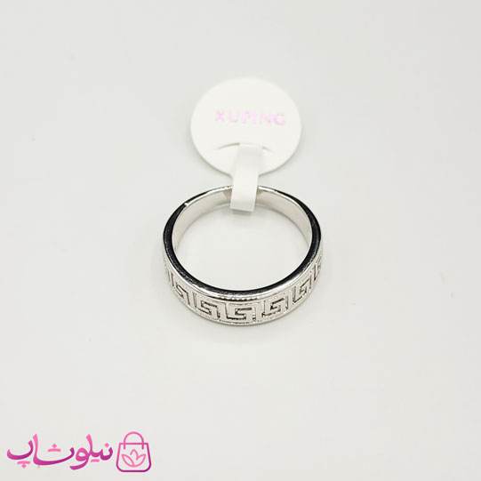 خرید انگشتر زنانه ژوپینگ نقره ای مدل ورساچه