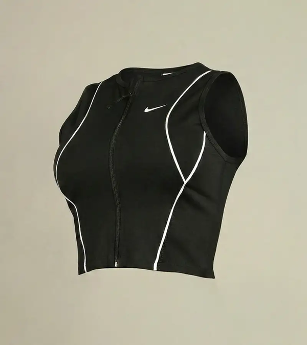 کراپ ورزشی زنانه مغزی دار Zip Up 