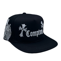 خرید  کلاه بک فیت مشکی مدل COPMTON MASIH 