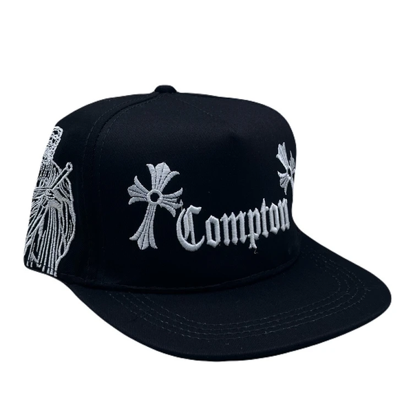 خرید  کلاه بک فیت مشکی مدل COPMTON MASIH 