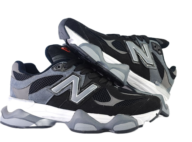 کفش اسپرت مردانه برند نیوبالانس ۹۰۶۰ new balance مدل اسوه مشکی طوسی کد 186