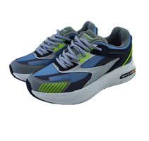 کفش اسپرت و روزمره مردانه برند اسکچرز Skechers مدل مانستر مشکی سبز طوسی