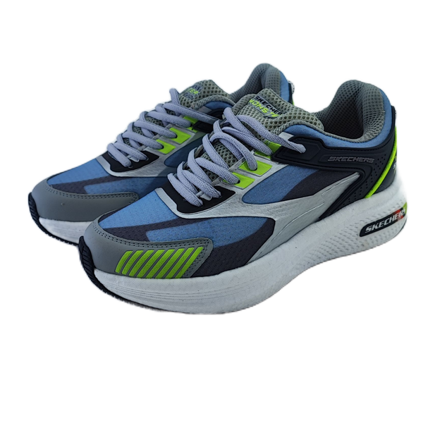 کفش اسپرت و روزمره مردانه برند اسکچرز Skechers مدل مانستر مشکی سبز طوسی