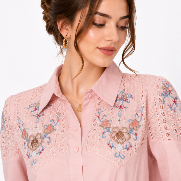 شومیز زنانه گلدوزی وارداتی کد 361