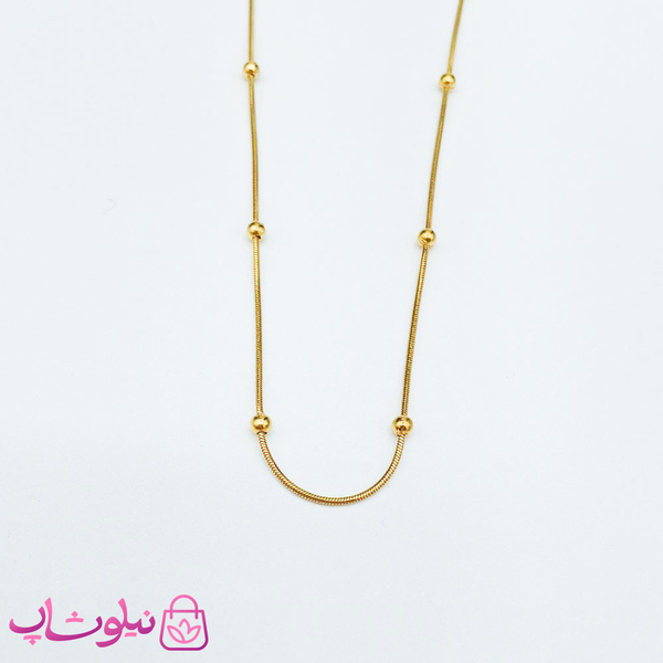 خرید زنجیر زنانه استیل مدل توپی