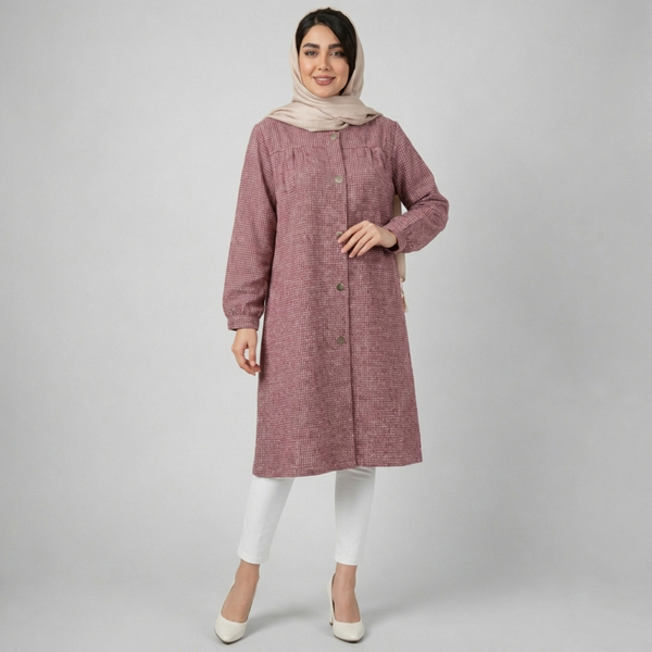مانتو زنانه موهر بیسکوئیتی پاییزی