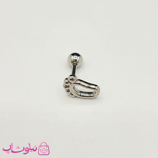 خرید  پیرسینگ گوش طرح کف پای نوزاد 