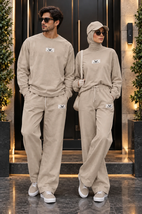 خرید ست دورس و شلوار بگ دو نخ پنبه (Oversize) 