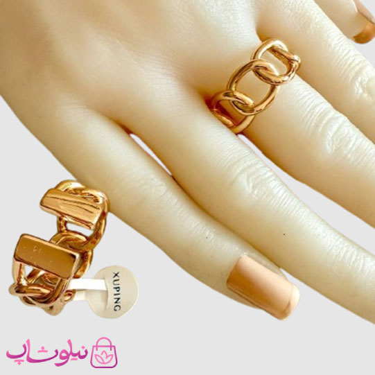 خرید انگشتر زنانه ژوپینگ مدل کارتیه پهن فری سایز
