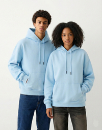 خرید هودی آبی آسمانی Bershka