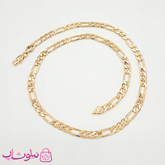 گردنبند/ دستبند زنانه ژوپینگ مدل فیگارو طلایی رنگ (ترند جدید اینستاگرام)