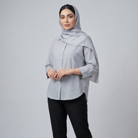 شومیز زنانه راه راه نگین دار