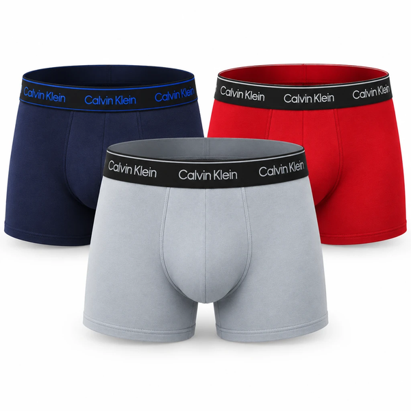 خرید پک ۳ عددی شورت مردانه کلوین کلاین (Calvin Klein) مدل کش اسپرت – جنس نخ پنبه 