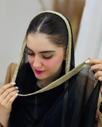 خرید شال زنانه حریر شاین دور طلایی 