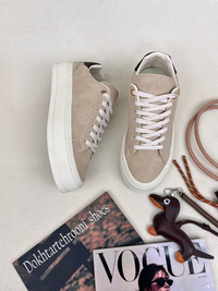 ونس زنانه لژدار زارا موکا ZARA Canvas Syle Trainers کد 1561 🤎 دختر طهرونی