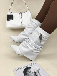 نیم بوت پاشنه دار زنانه ژیوانشی چروک GIVENCHY کد 1333 دختر طهرونی کد 682
