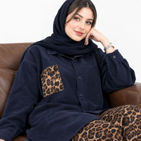 ست مانتو و شلوار زنانه مخمل کبریتی پلنگی کد 184