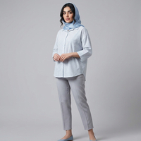 شومیز زنانه راه راه نگین دار
