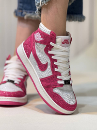 کتونی ونس ساقدار زنانه نایکی جردن 1 فول نگین nike jordan 1 کد 1264