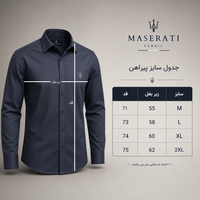 پیراهن آستین بلند لش پارچه مازراتی آبی شالی چاپ مینیمال کیفیت بالا ( P50) / اورجینال دیلم