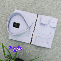 پیراهن استین بلند مردانه تک رنگ قواره رسمی_ پارچه فلورا کد B301