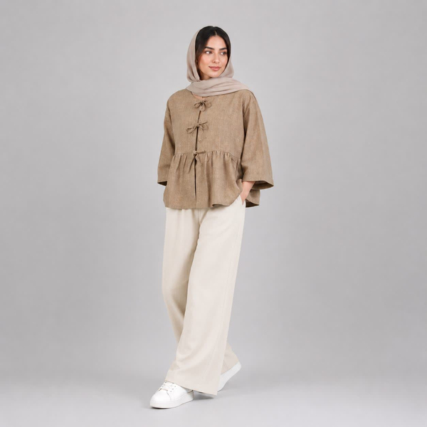 شومیز زنانه عروسکی چین دار آویسا
